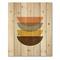 Designart - Abstract Geometric Half Moons In Earth Tones - Modern Print on Natural Pine Wood